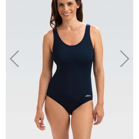 DOLFIN new! Aquashape Navy Moderate Scoop Back One Piece Suit NWT - Picture 1 of 4